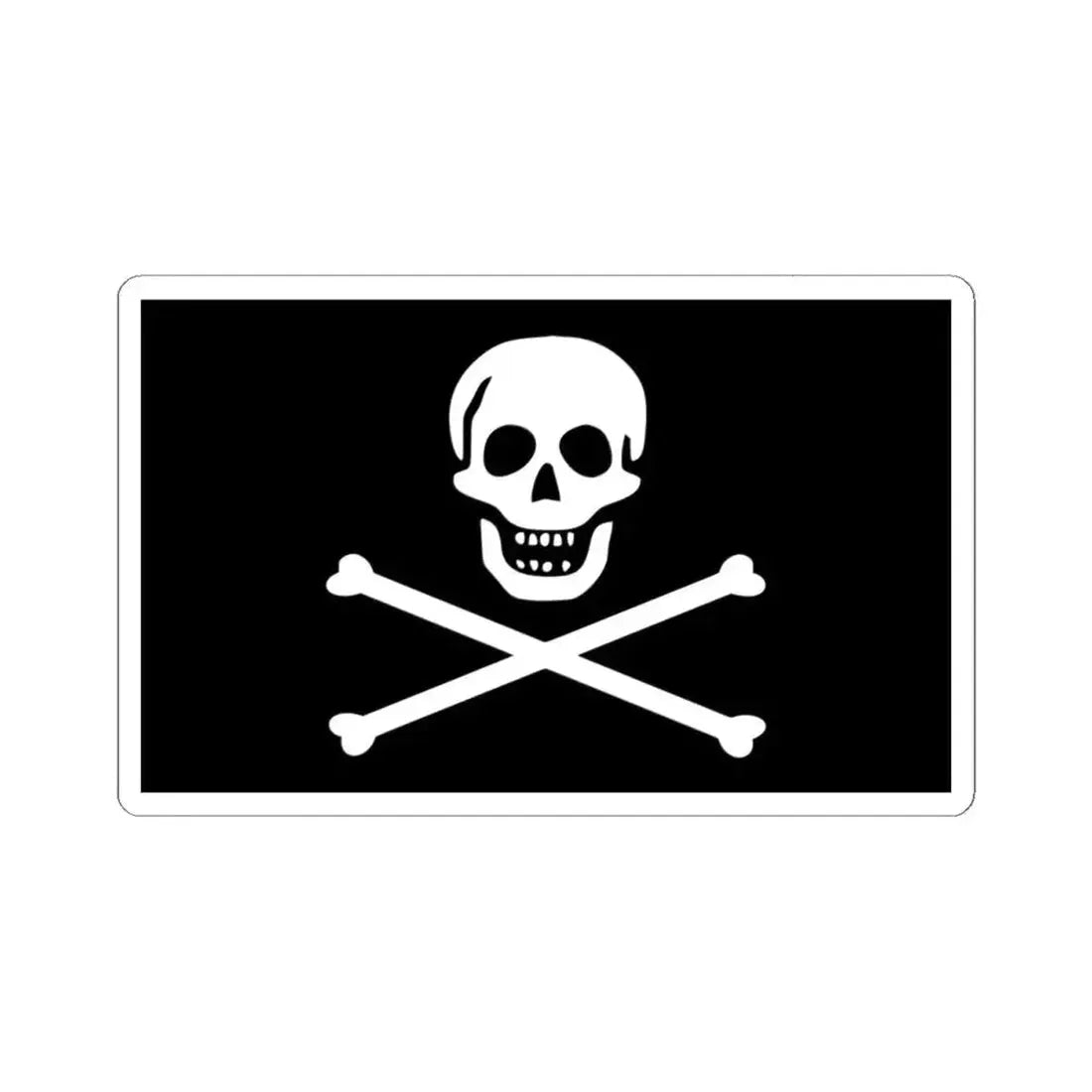 Flag of the Republic of Pirates 1706-1718 (Bahamas) STICKER Vinyl Kiss-Cut Decal 4 Inch White - The Sticker Space