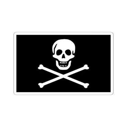 Flag of the Republic of Pirates 1706-1718 (Bahamas) STICKER Vinyl Kiss-Cut Decal 4 Inch White - The Sticker Space