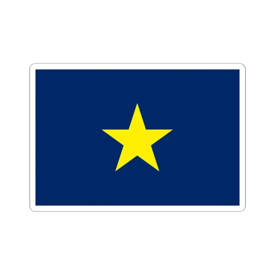 Flag of the Republic of Texas 1836-1839 (United States) STICKER Vinyl Kiss-Cut Decal 2 Inch White - The Sticker Space