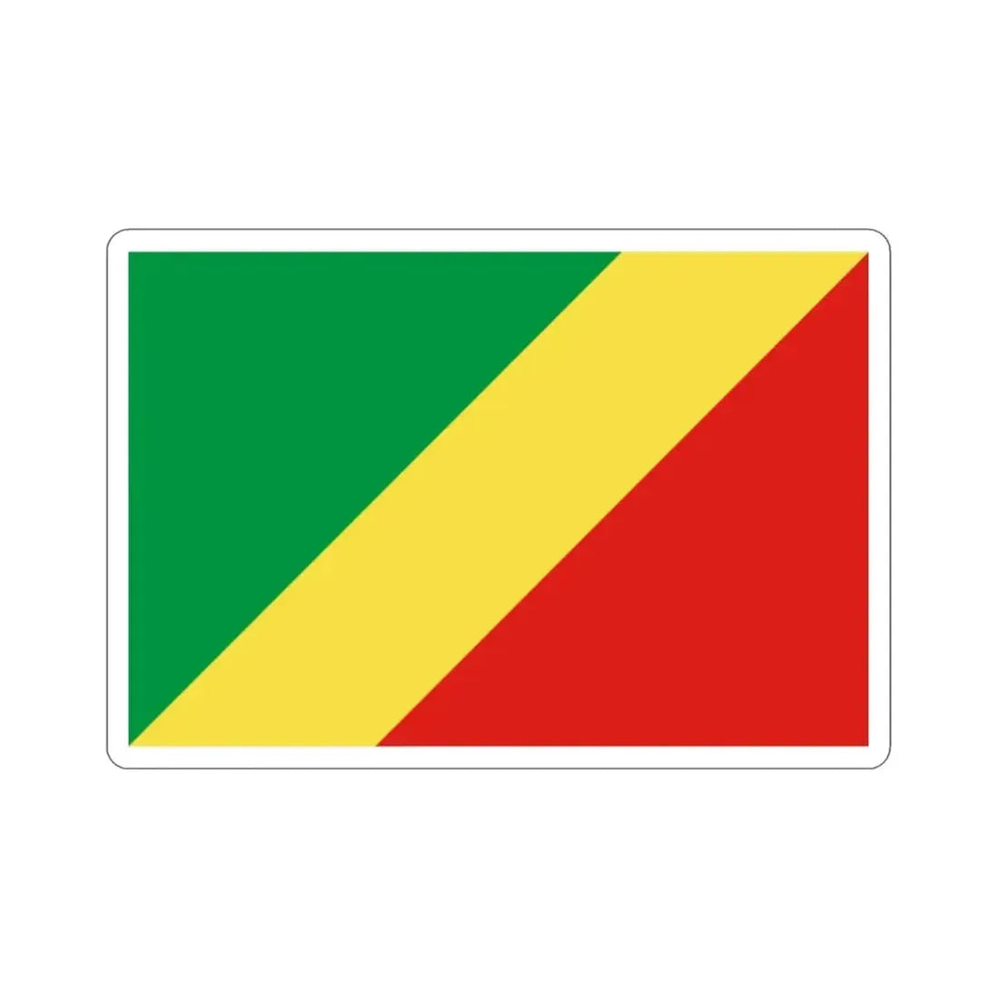 Flag of the Republic of the Congo STICKER Vinyl Die-Cut Decal - The Sticker Space