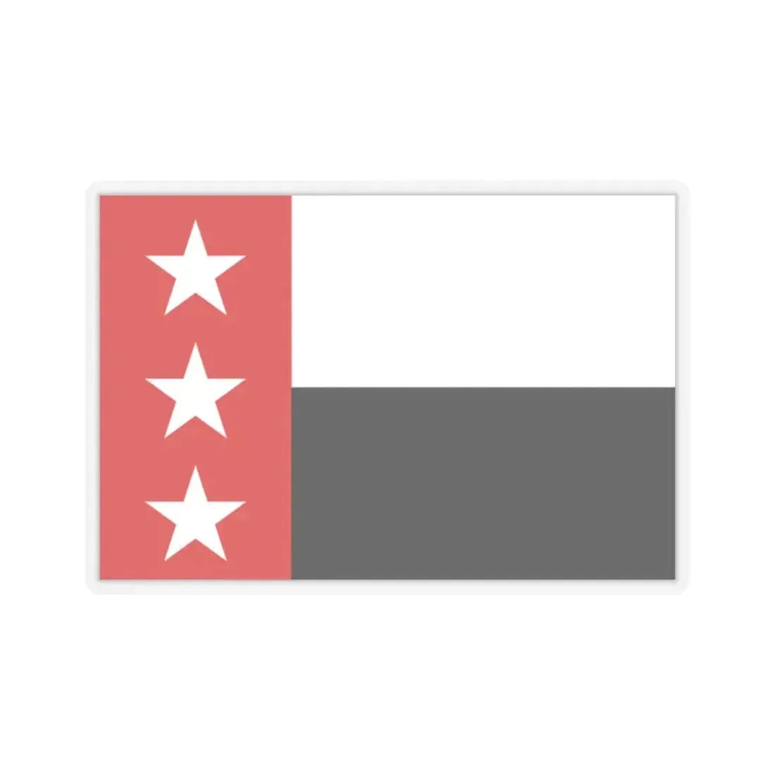 Flag of the Republic of the Rio Grande - STICKER Vinyl Kiss-Cut Decal 2 Inch Transparent - The Sticker Space