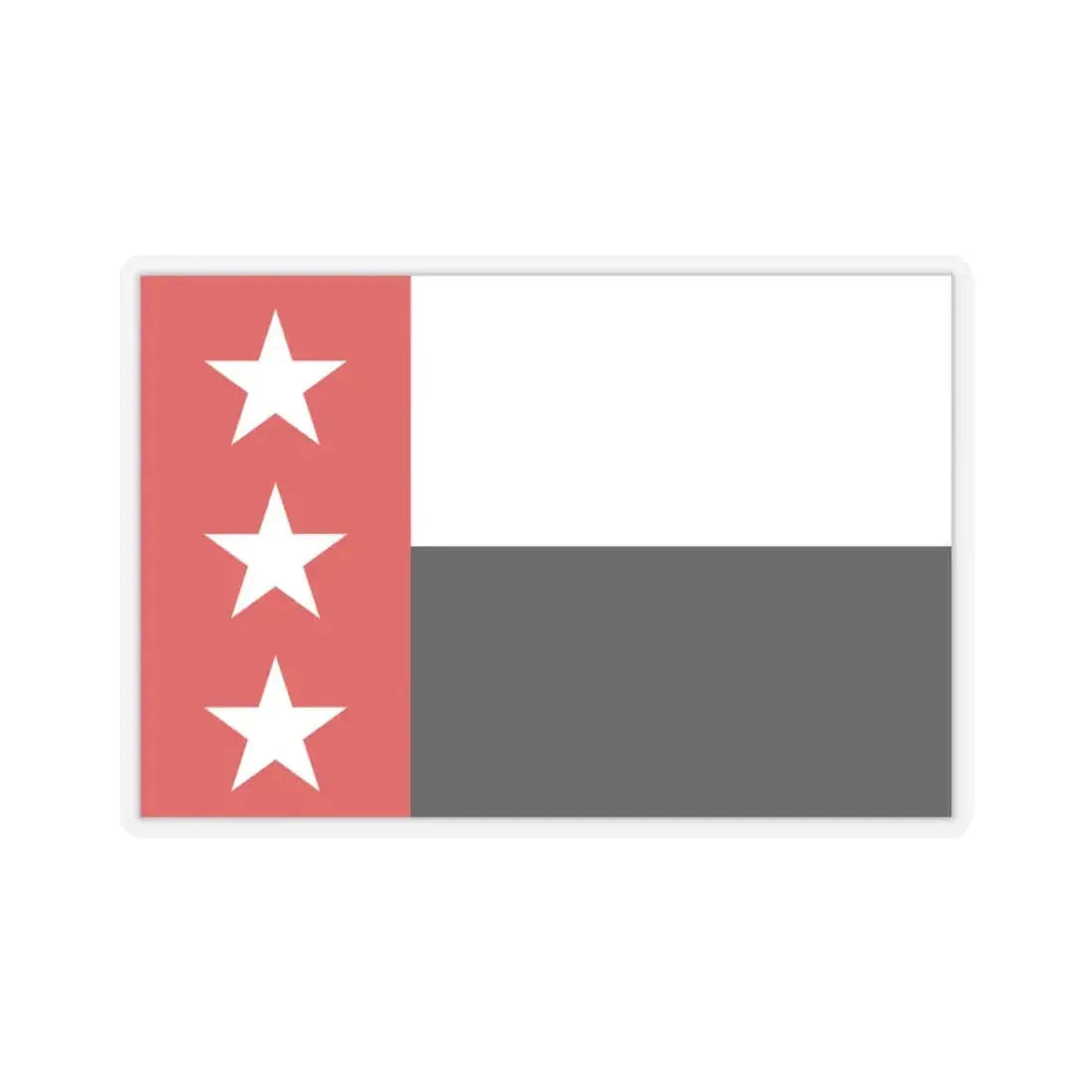Flag of the Republic of the Rio Grande - STICKER Vinyl Kiss-Cut Decal 3 Inch Transparent - The Sticker Space