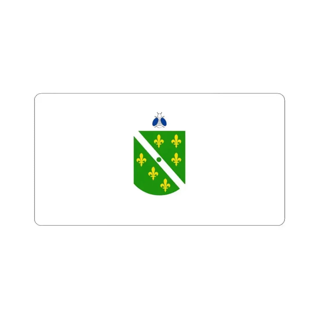 Flag of the Republic of Western Bosnia Fictitious (Bosnia and Herzegovina) STICKER Vinyl Kiss-Cut Decal 3 Inch White - The Sticker Space