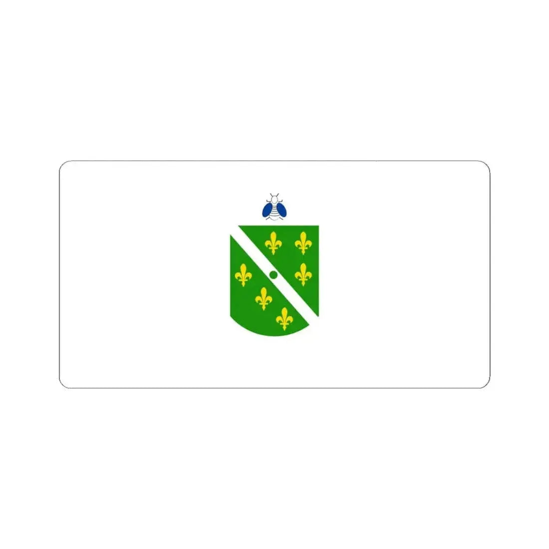 Flag of the Republic of Western Bosnia Fictitious (Bosnia and Herzegovina) STICKER Vinyl Kiss-Cut Decal 4 Inch White - The Sticker Space