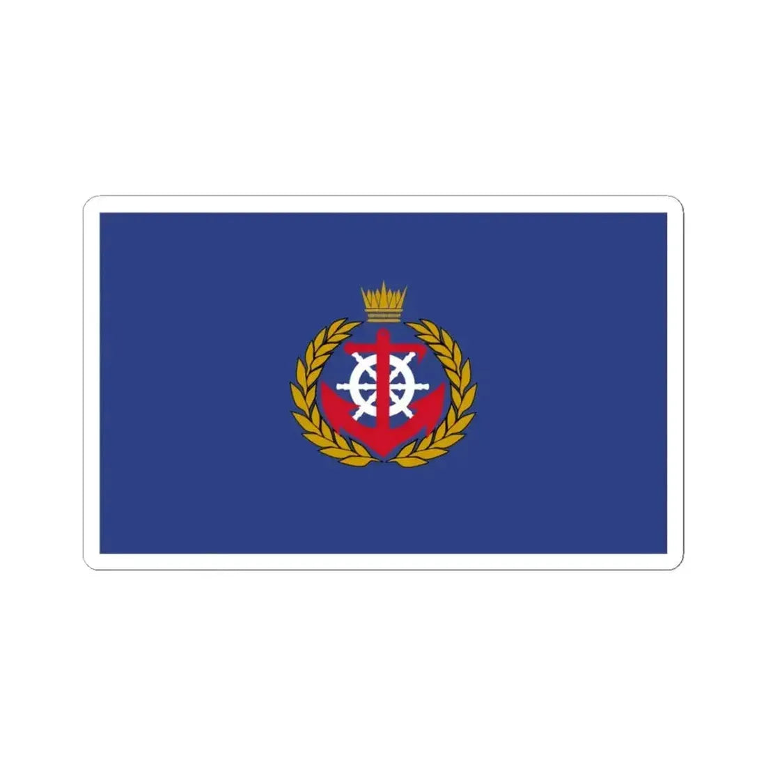 Flag of the Royal Bahrain Naval Force (Bahrain) STICKER Vinyl Kiss-Cut Decal 3 Inch White - The Sticker Space