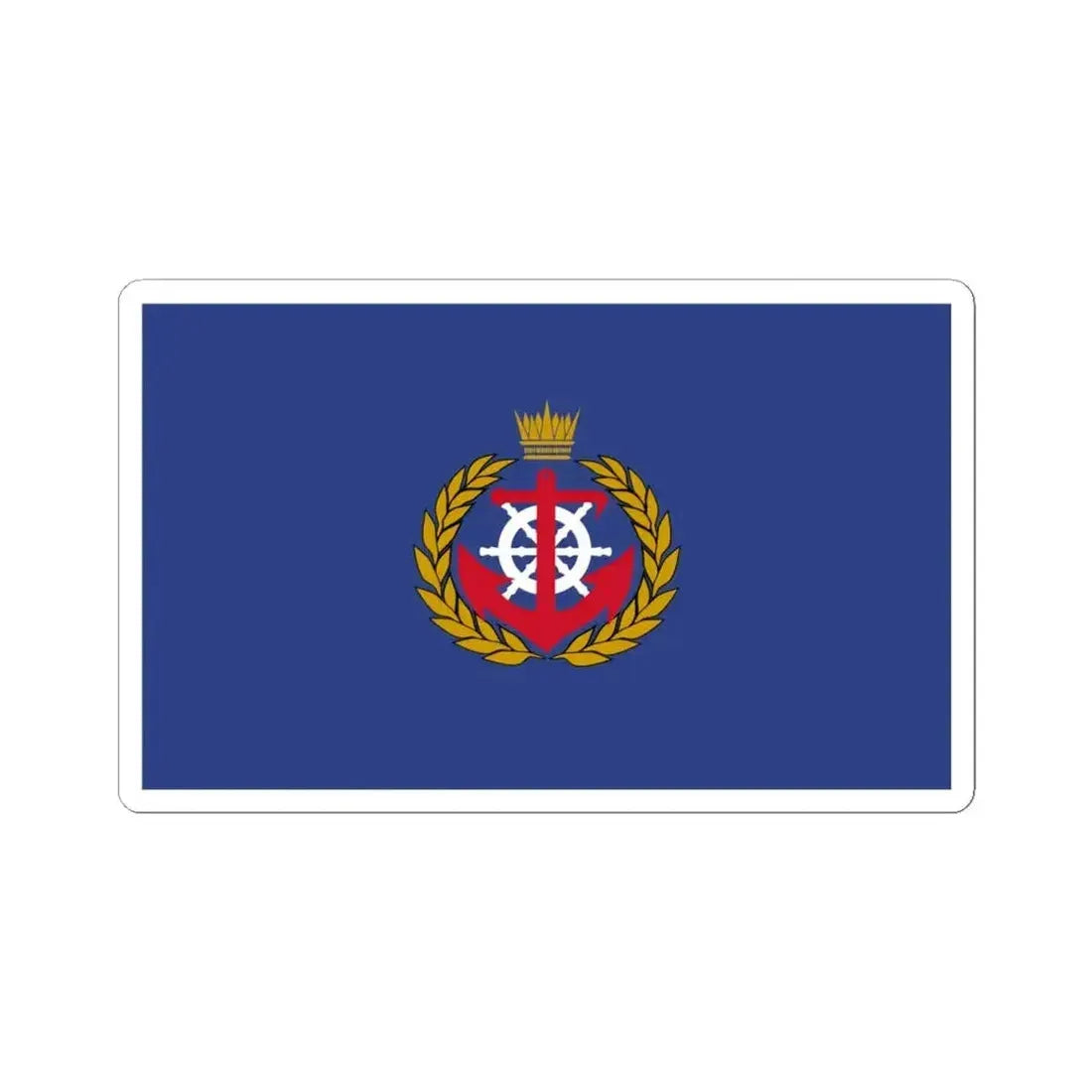 Flag of the Royal Bahrain Naval Force (Bahrain) STICKER Vinyl Kiss-Cut Decal 4 Inch White - The Sticker Space