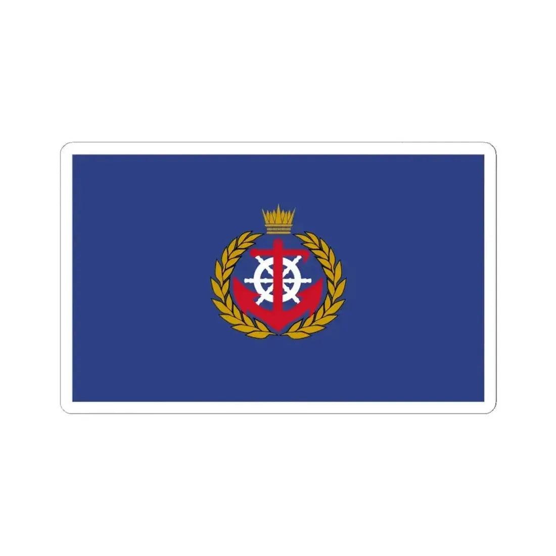 Flag of the Royal Bahrain Naval Force (Bahrain) STICKER Vinyl Kiss-Cut Decal 6 Inch White - The Sticker Space
