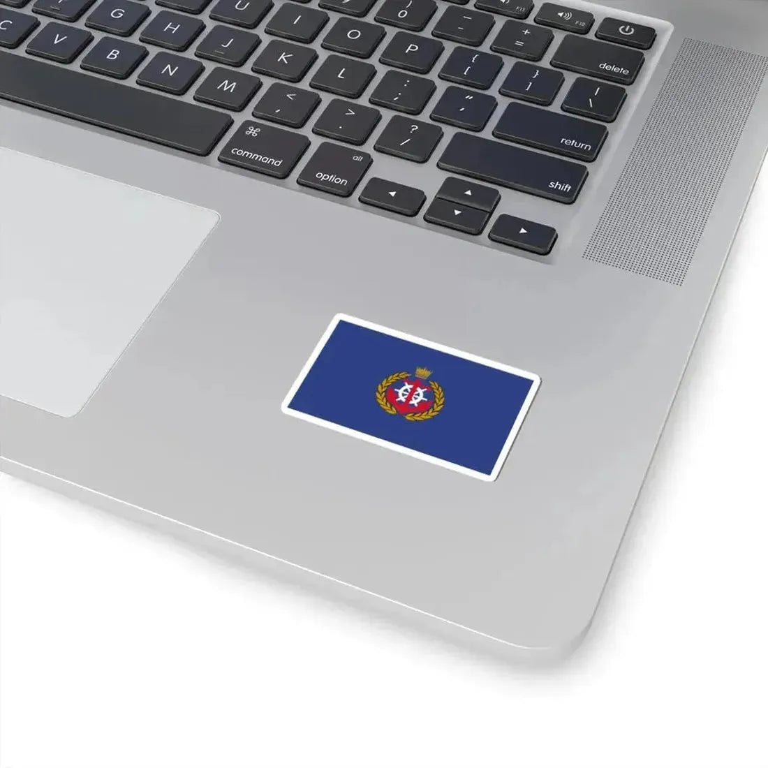 Flag of the Royal Bahrain Naval Force (Bahrain) STICKER Vinyl Kiss-Cut Decal - The Sticker Space