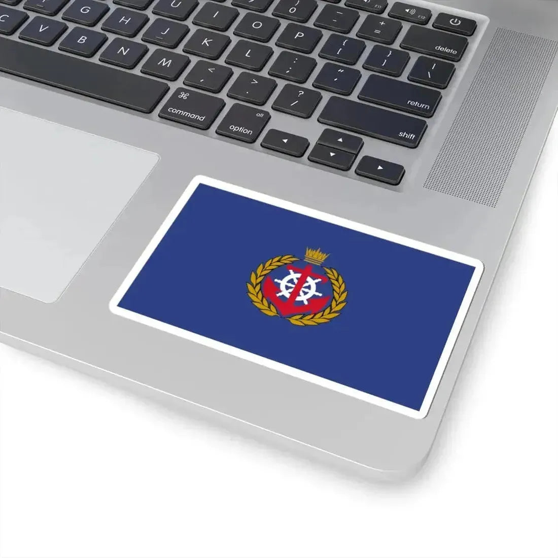 Flag of the Royal Bahrain Naval Force (Bahrain) STICKER Vinyl Kiss-Cut Decal - The Sticker Space