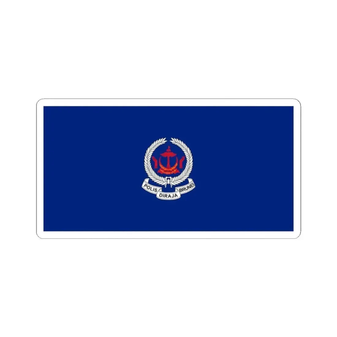Flag of the Royal Brunei Police Force (Brunei) STICKER Vinyl Kiss-Cut Decal 2 Inch White - The Sticker Space