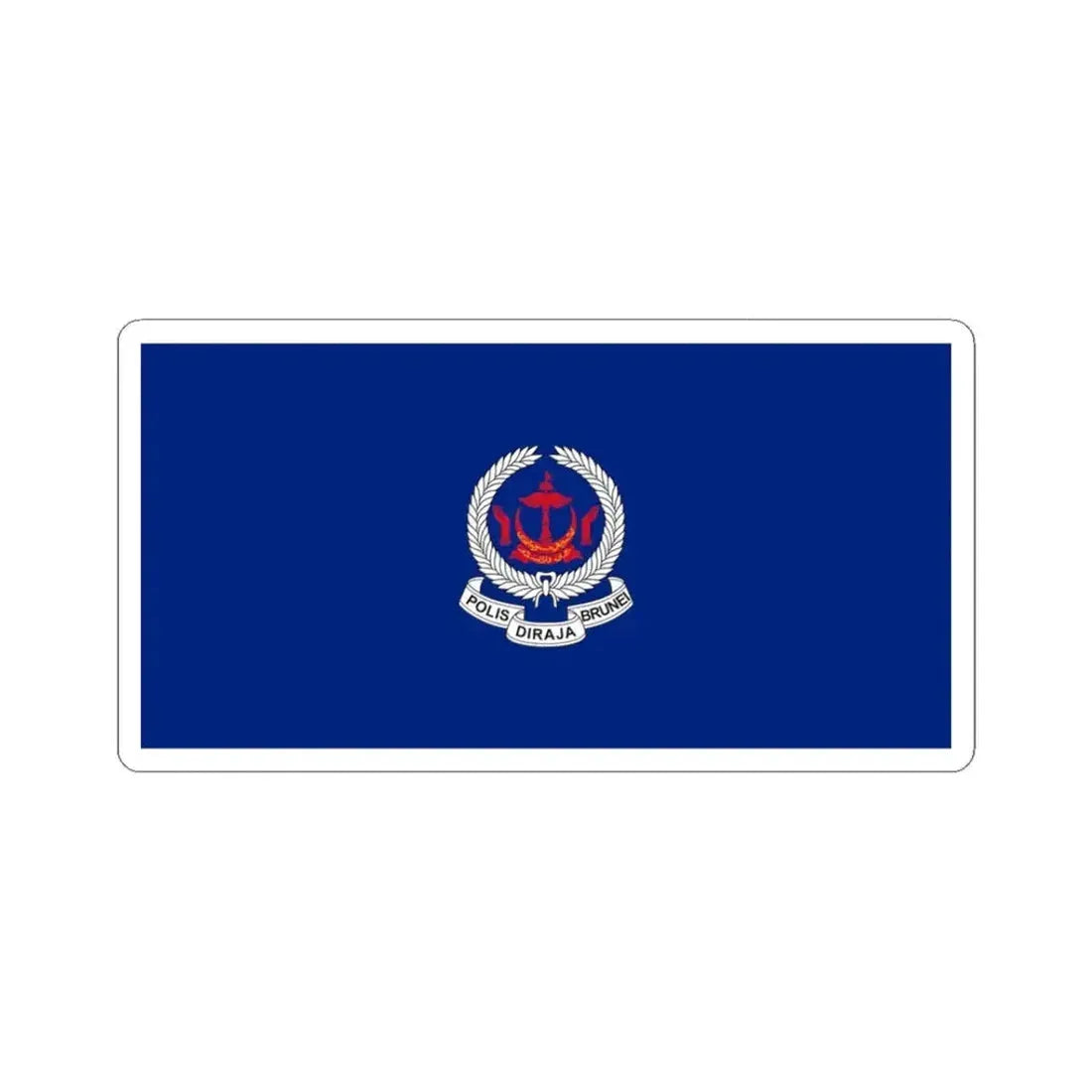 Flag of the Royal Brunei Police Force (Brunei) STICKER Vinyl Kiss-Cut Decal 3 Inch White - The Sticker Space