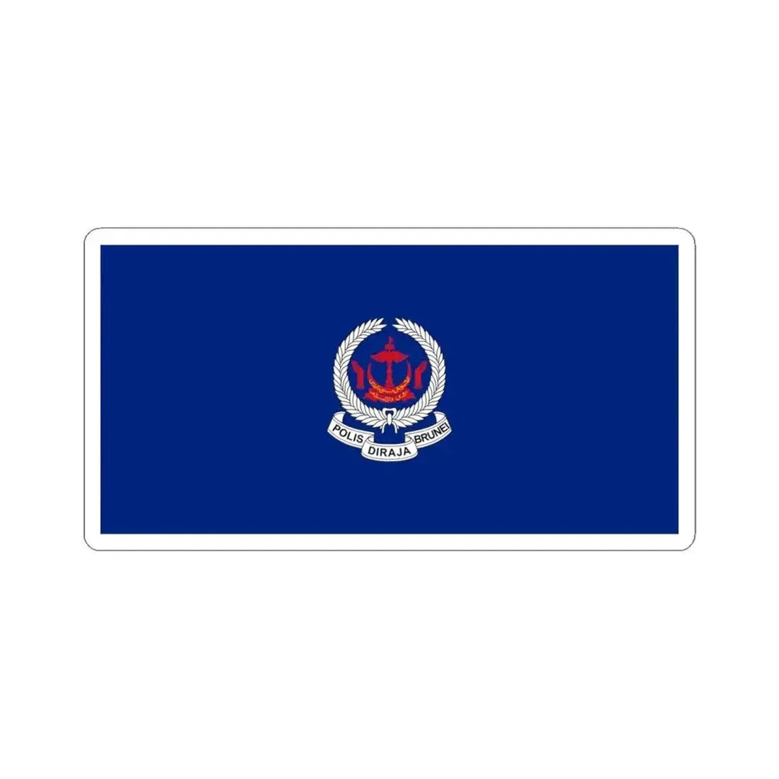 Flag of the Royal Brunei Police Force (Brunei) STICKER Vinyl Kiss-Cut Decal 6 Inch White - The Sticker Space