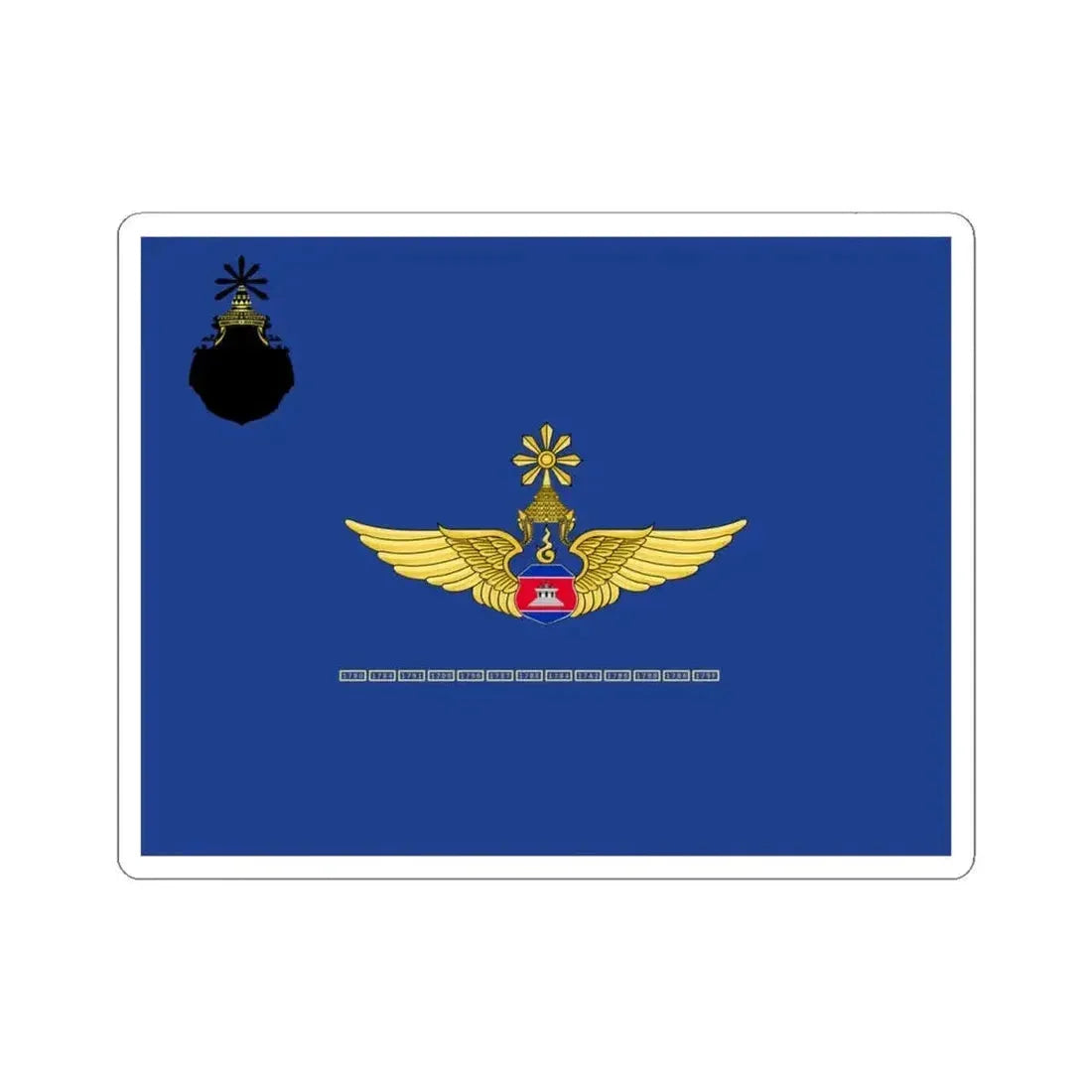 Flag of the Royal Cambodian Air Force (Cambodia) STICKER Vinyl Kiss-Cut Decal 4 Inch White - The Sticker Space
