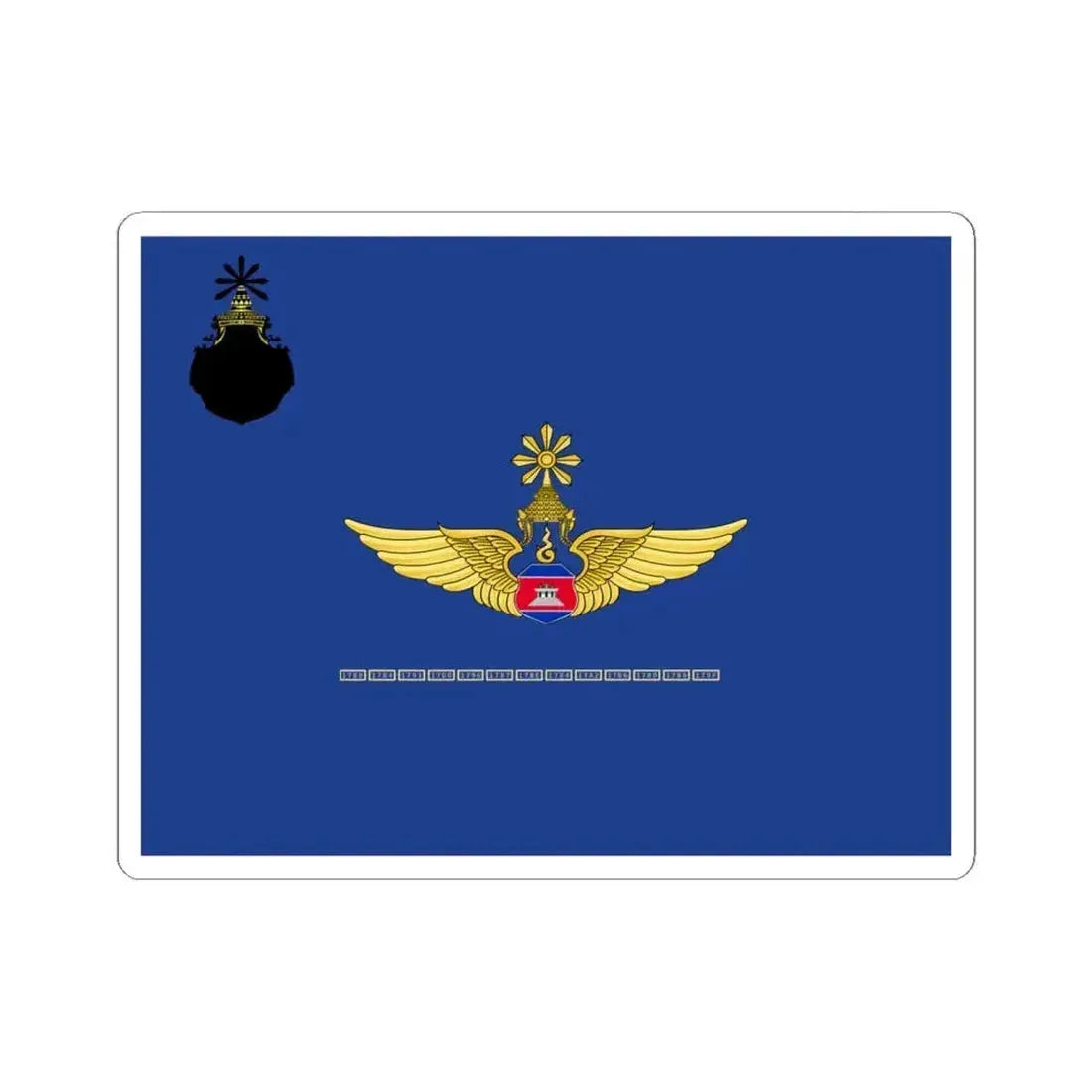 Flag of the Royal Cambodian Air Force (Cambodia) STICKER Vinyl Kiss-Cut Decal 6 Inch White - The Sticker Space
