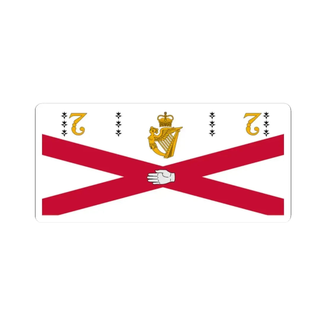 Flag of the Royal College of Surgeons in Ireland (Ireland) STICKER Vinyl Kiss-Cut Decal 2 Inch White - The Sticker Space