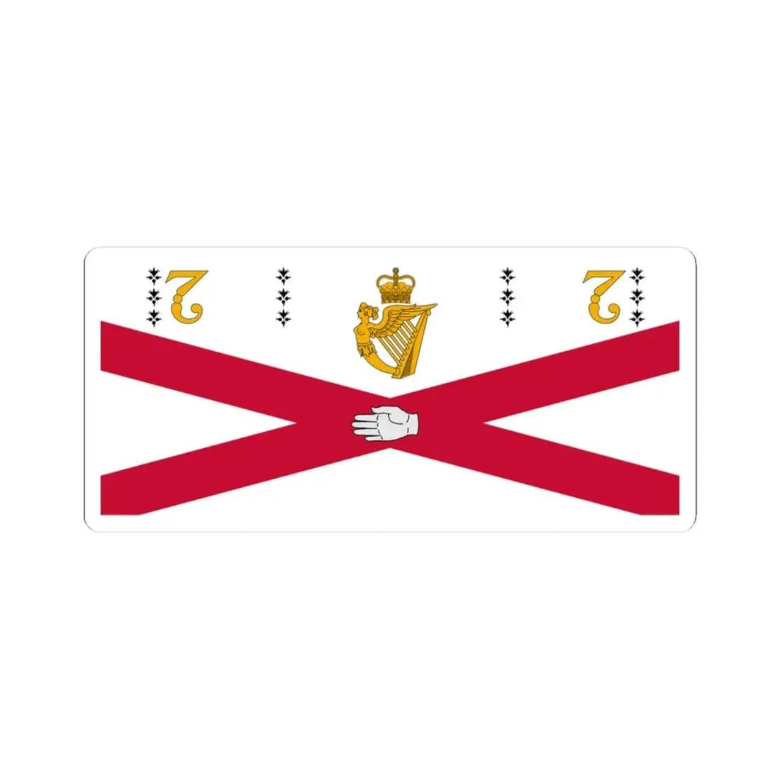 Flag of the Royal College of Surgeons in Ireland (Ireland) STICKER Vinyl Kiss-Cut Decal 3 Inch White - The Sticker Space