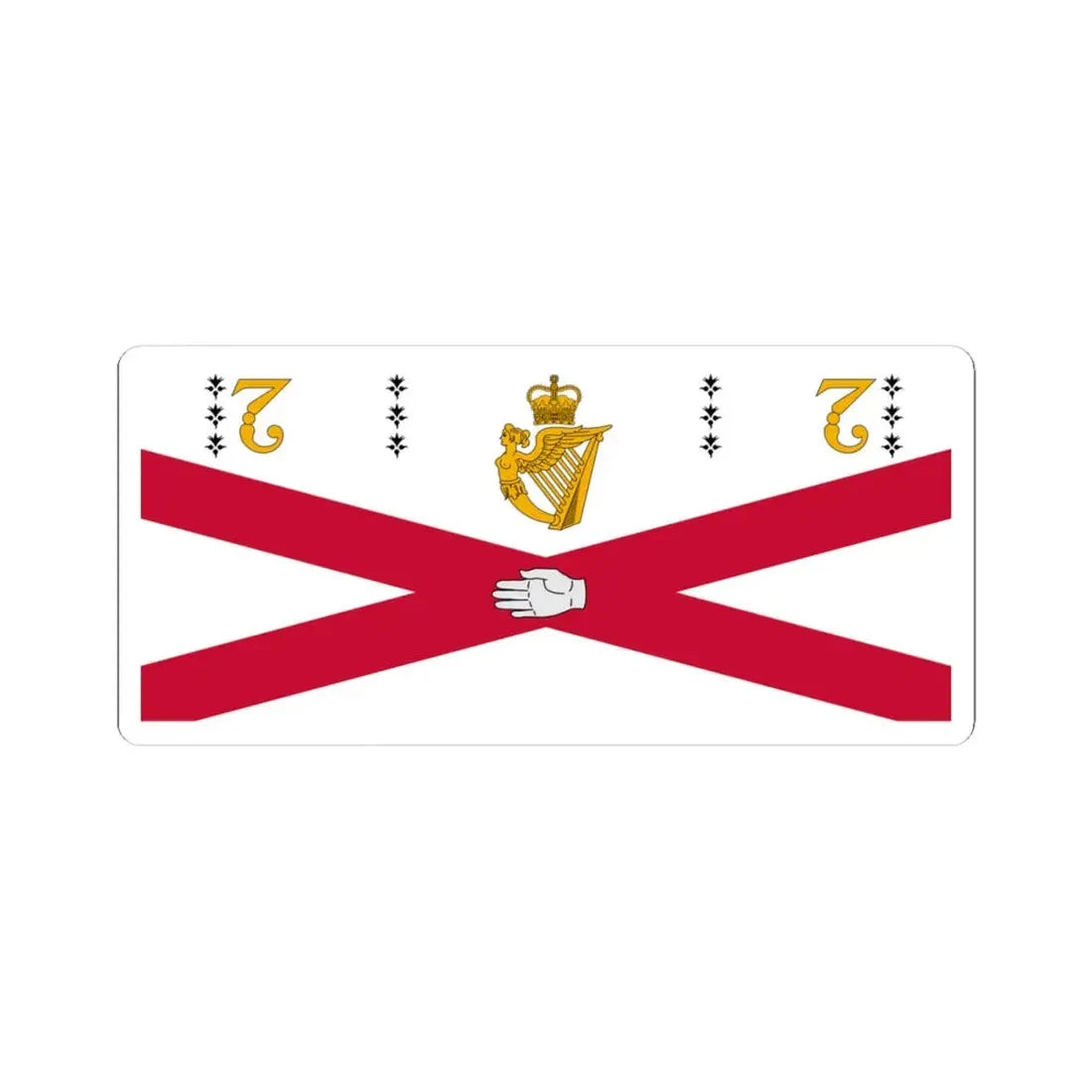 Flag of the Royal College of Surgeons in Ireland (Ireland) STICKER Vinyl Kiss-Cut Decal 4 Inch White - The Sticker Space