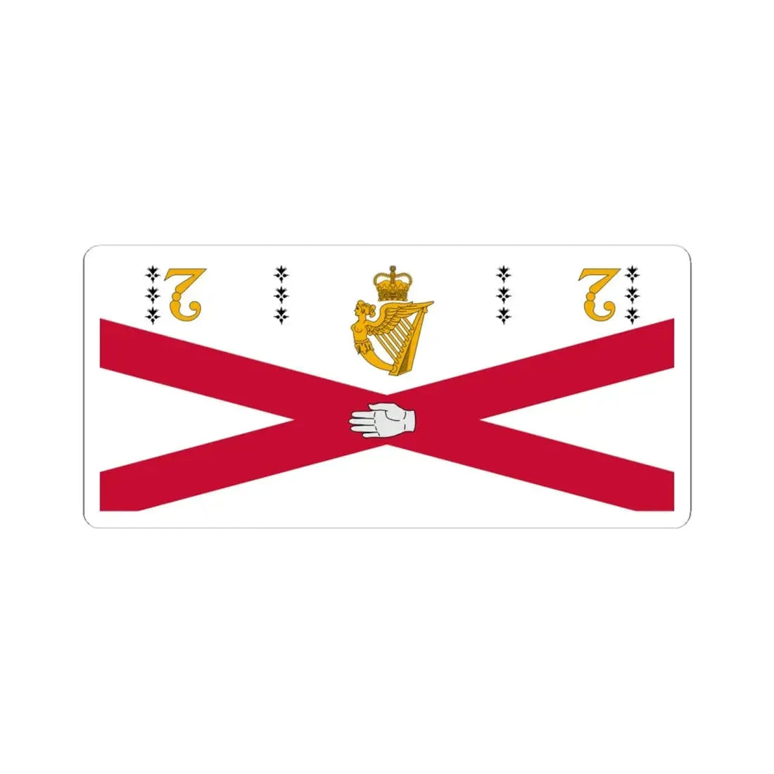 Flag of the Royal College of Surgeons in Ireland (Ireland) STICKER Vinyl Kiss-Cut Decal 6 Inch White - The Sticker Space