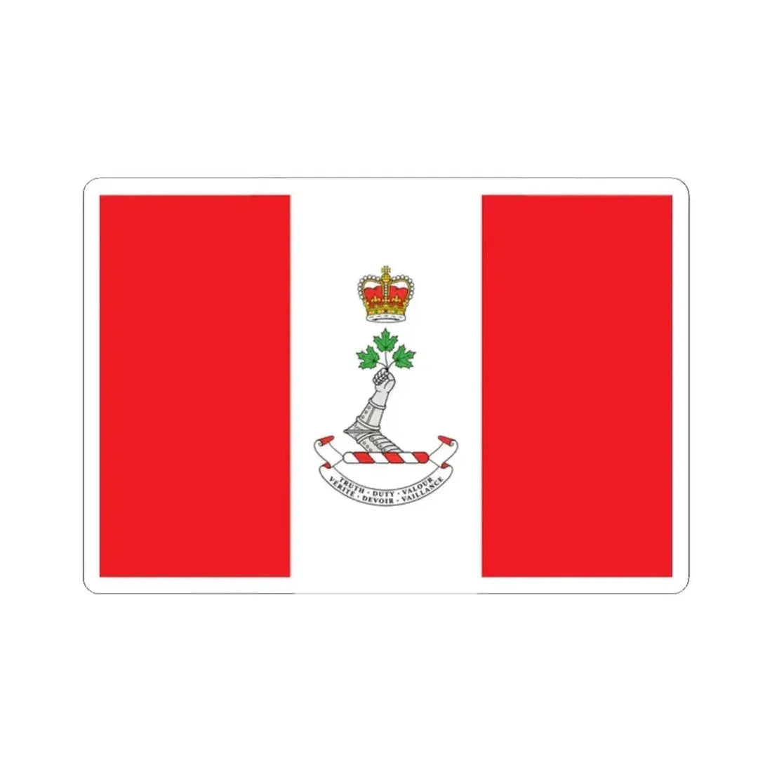 Flag of the Royal Military College of Canada (Canada) STICKER Vinyl Kiss-Cut Decal 2 Inch White - The Sticker Space