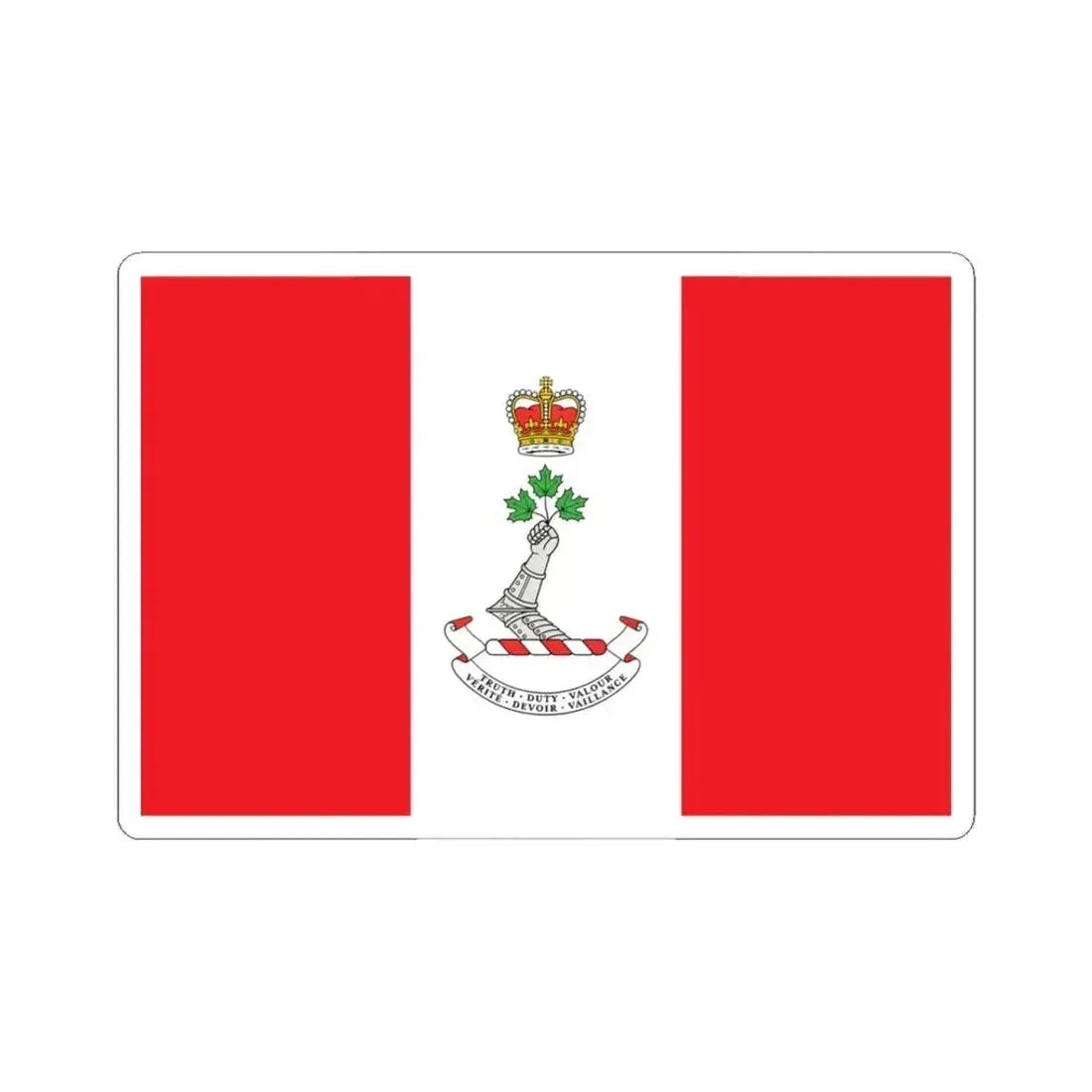 Flag of the Royal Military College of Canada (Canada) STICKER Vinyl Kiss-Cut Decal 3 Inch White - The Sticker Space