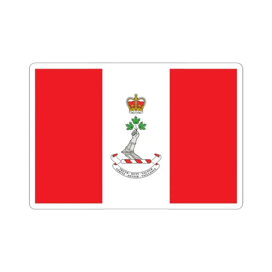 Flag of the Royal Military College of Canada (Canada) STICKER Vinyl Kiss-Cut Decal 4 Inch White - The Sticker Space