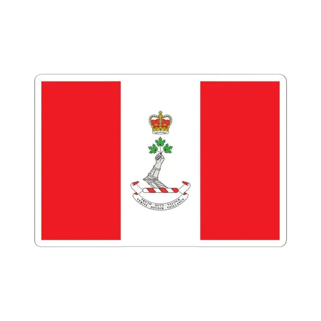 Flag of the Royal Military College of Canada (Canada) STICKER Vinyl Kiss-Cut Decal 6 Inch White - The Sticker Space