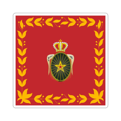Flag of the Royal Moroccan Army (Morocco) STICKER Vinyl Kiss-Cut Decal 3 Inch White - The Sticker Space