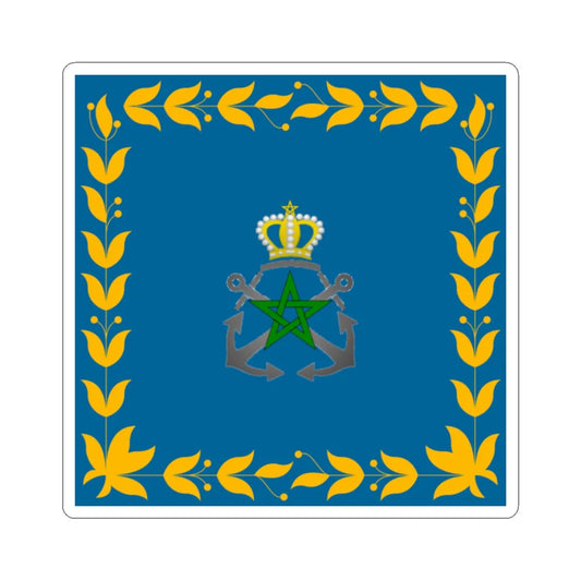 Flag of the Royal Moroccan Navy (Morocco) STICKER Vinyl Kiss-Cut Decal 2 Inch White - The Sticker Space