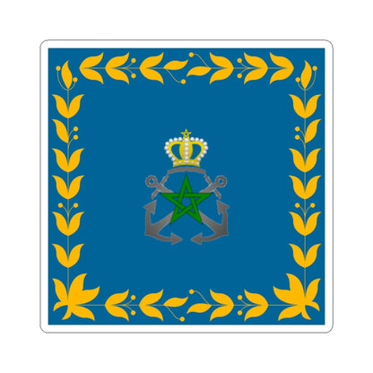 Flag of the Royal Moroccan Navy (Morocco) STICKER Vinyl Kiss-Cut Decal 3 Inch White - The Sticker Space