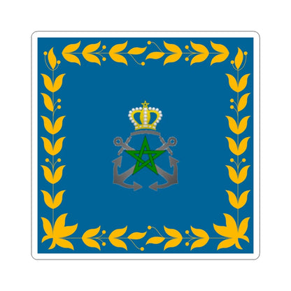 Flag of the Royal Moroccan Navy (Morocco) STICKER Vinyl Kiss-Cut Decal 4 Inch White - The Sticker Space