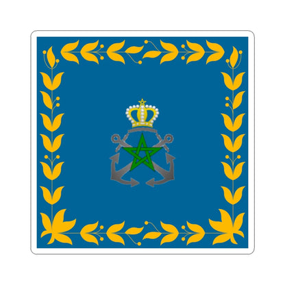 Flag of the Royal Moroccan Navy (Morocco) STICKER Vinyl Kiss-Cut Decal 6 Inch White - The Sticker Space