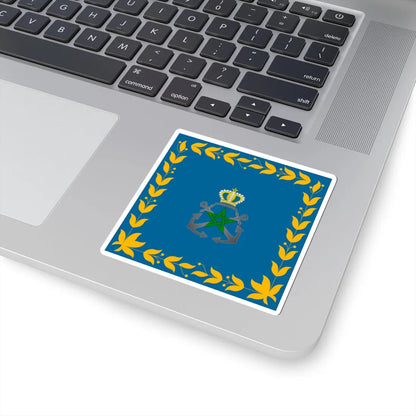 Flag of the Royal Moroccan Navy (Morocco) STICKER Vinyl Kiss-Cut Decal - The Sticker Space