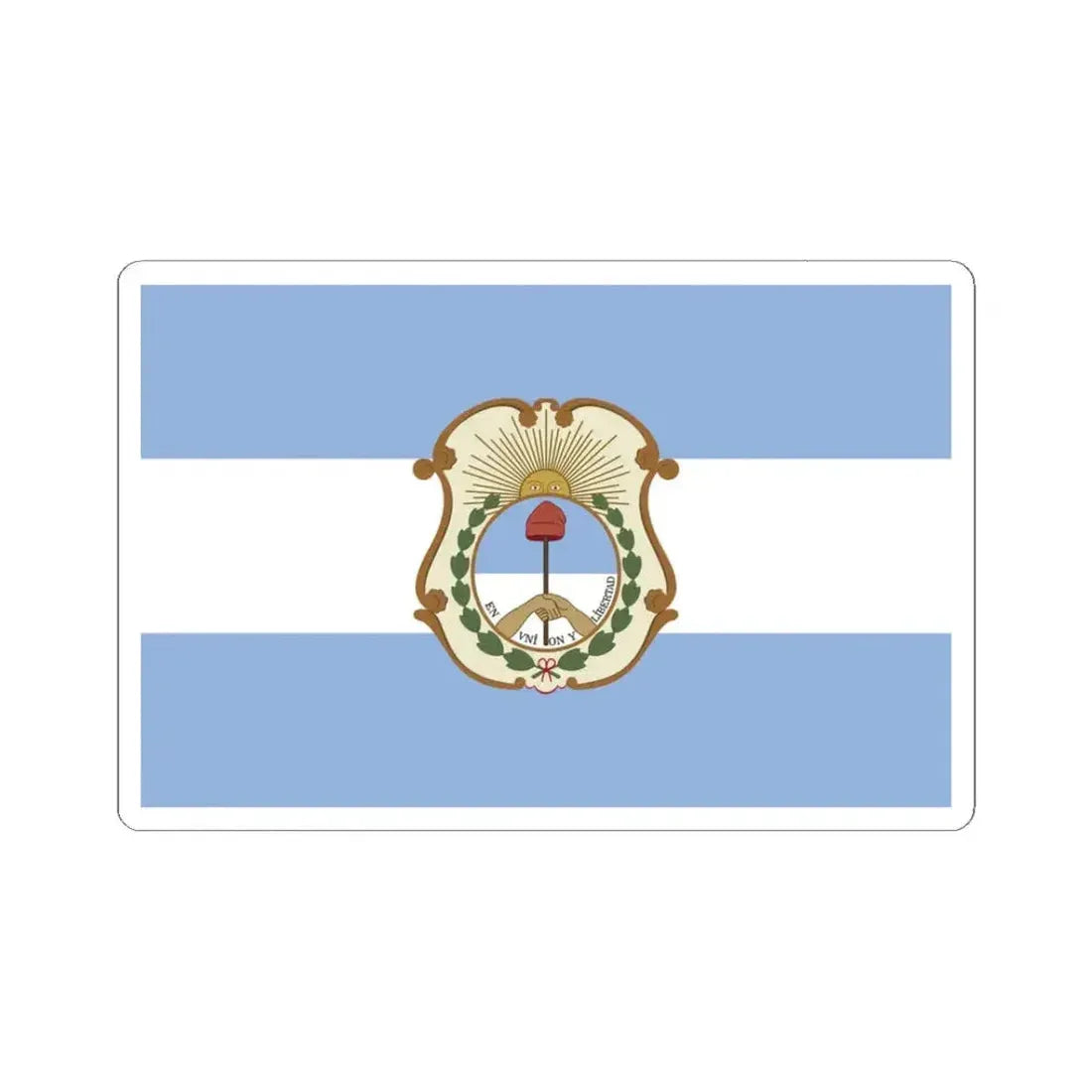 Flag of the San Juan Province (Argentina) STICKER Vinyl Kiss-Cut Decal 3 Inch White - The Sticker Space