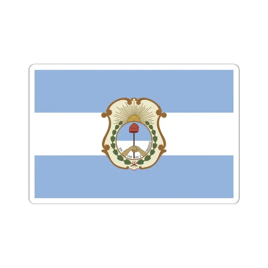 Flag of the San Juan Province (Argentina) STICKER Vinyl Kiss-Cut Decal 4 Inch White - The Sticker Space