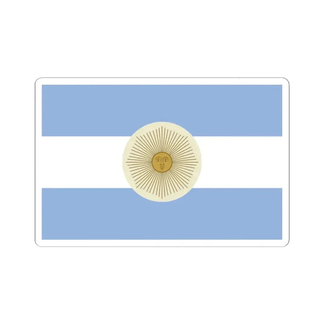 Flag of the San Juan Province reverse (Argentina) STICKER Vinyl Kiss-Cut Decal 2 Inch White - The Sticker Space