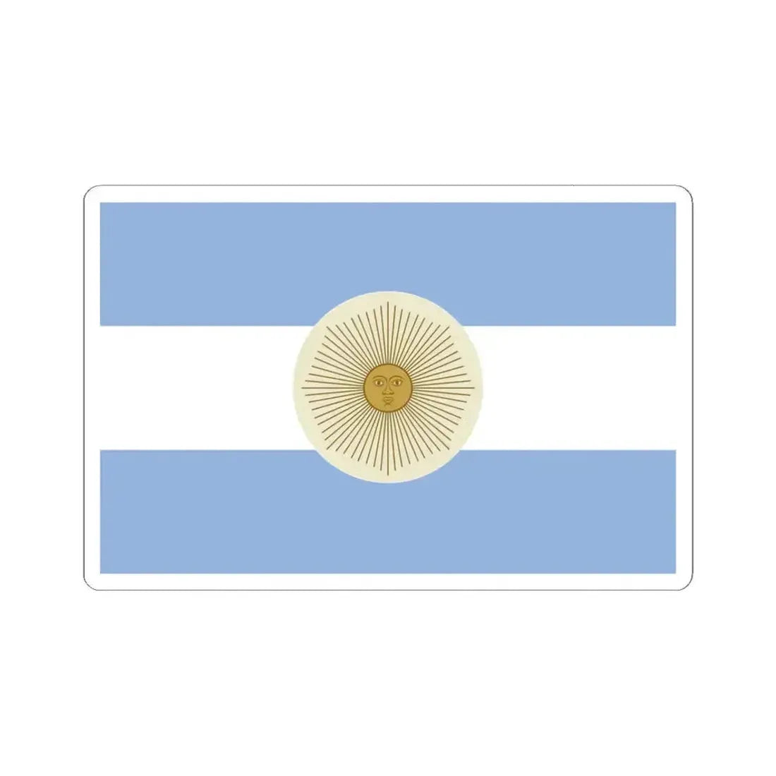 Flag of the San Juan Province reverse (Argentina) STICKER Vinyl Kiss-Cut Decal 3 Inch White - The Sticker Space