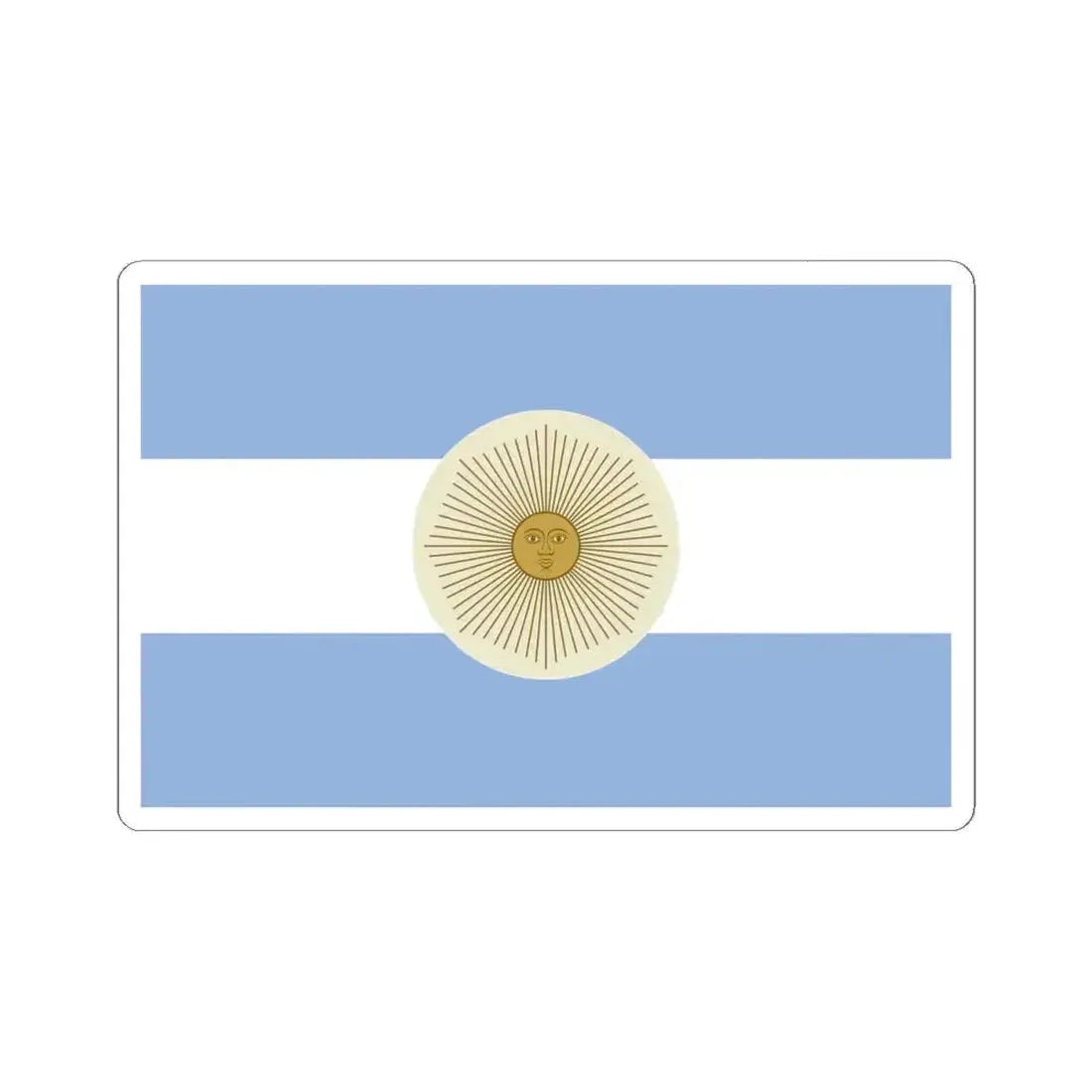 Flag of the San Juan Province reverse (Argentina) STICKER Vinyl Kiss-Cut Decal 4 Inch White - The Sticker Space