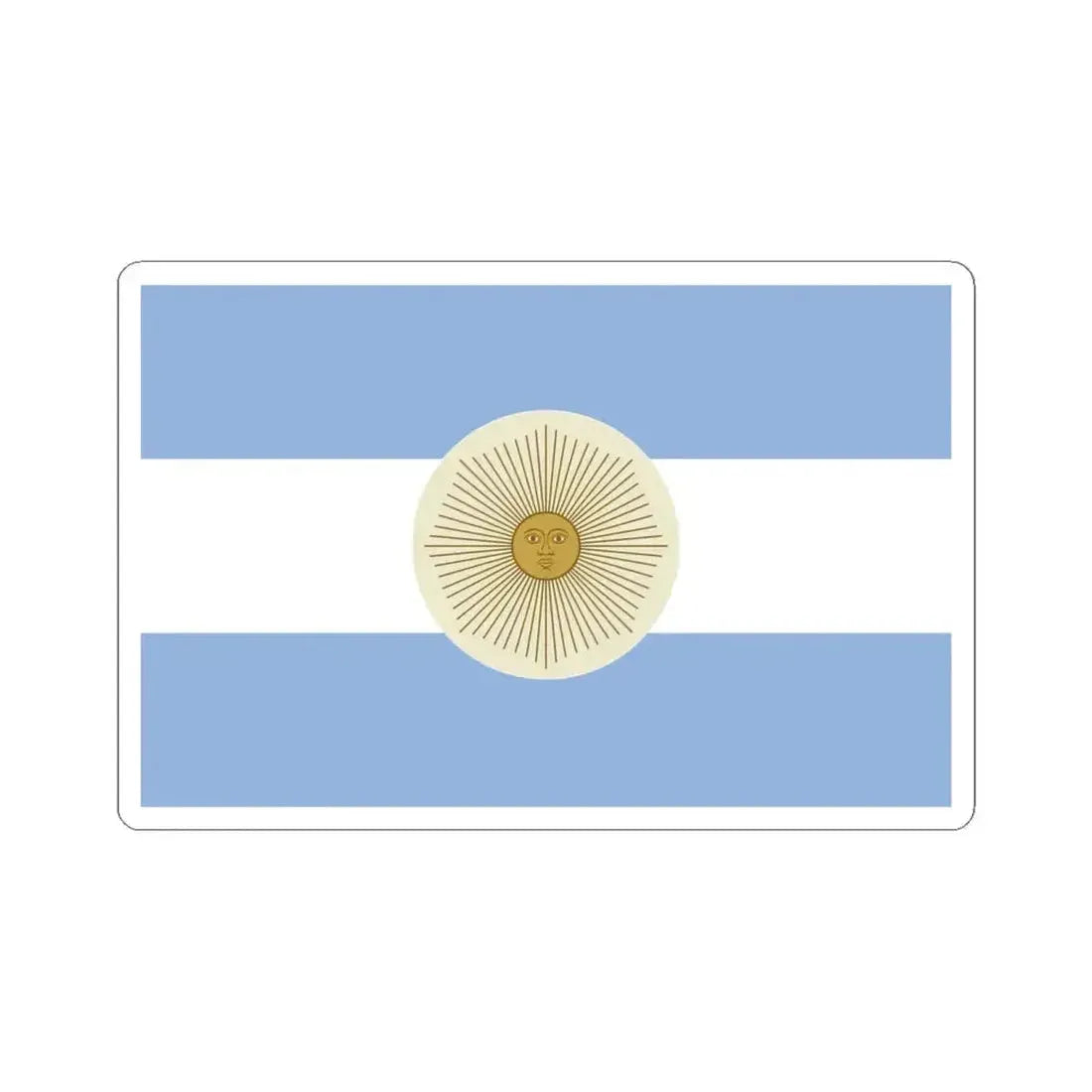 Flag of the San Juan Province reverse (Argentina) STICKER Vinyl Kiss-Cut Decal 6 Inch White - The Sticker Space