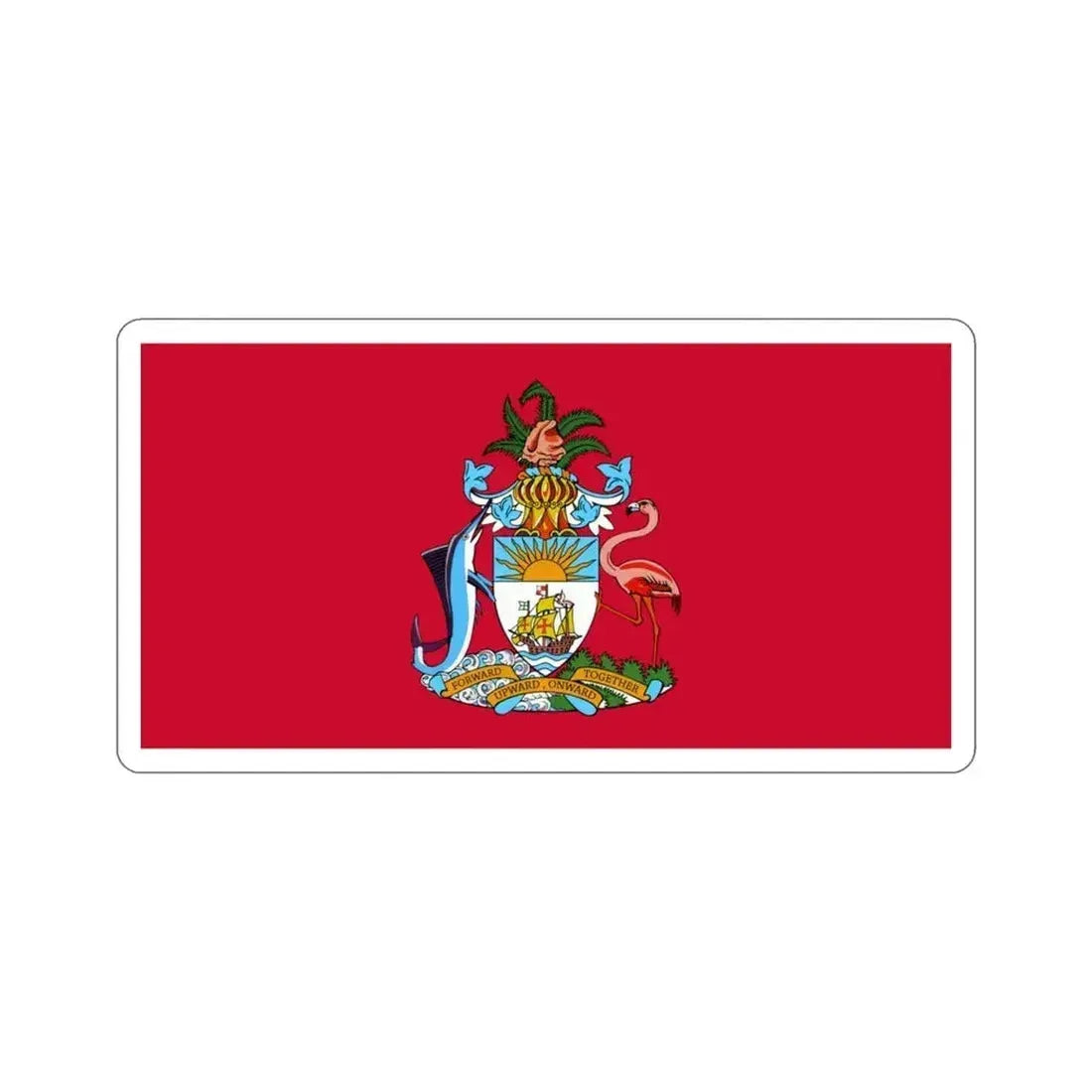 Flag of the Senate of the Bahamas STICKER Vinyl Die-Cut Decal 3 Inch - The Sticker Space