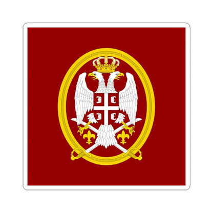Flag of the Serbian Land Forces (Serbia) STICKER Vinyl Kiss-Cut Decal 2 Inch White - The Sticker Space