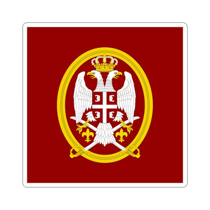 Flag of the Serbian Land Forces (Serbia) STICKER Vinyl Kiss-Cut Decal 3 Inch White - The Sticker Space