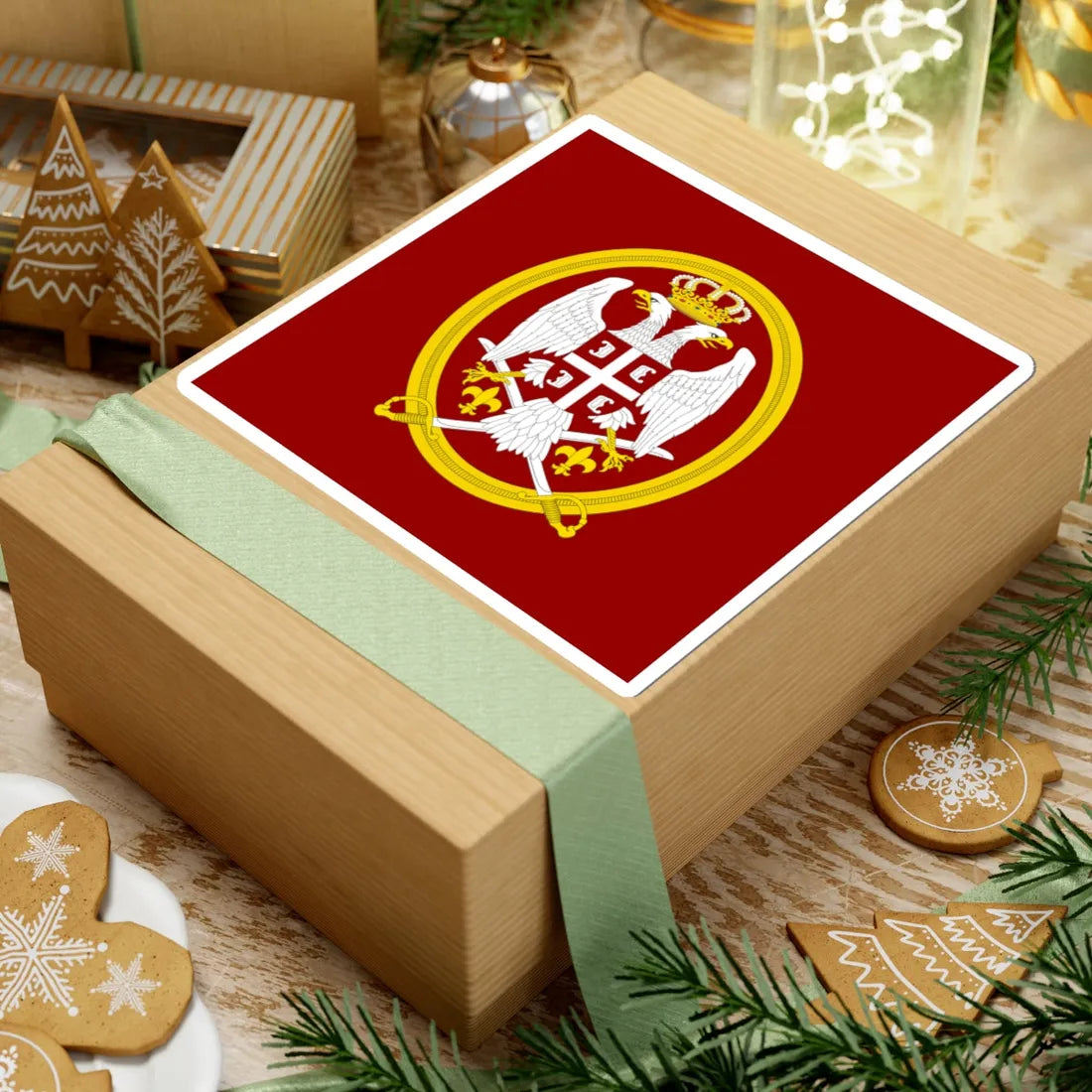 Flag of the Serbian Land Forces (Serbia) STICKER Vinyl Kiss-Cut Decal - The Sticker Space