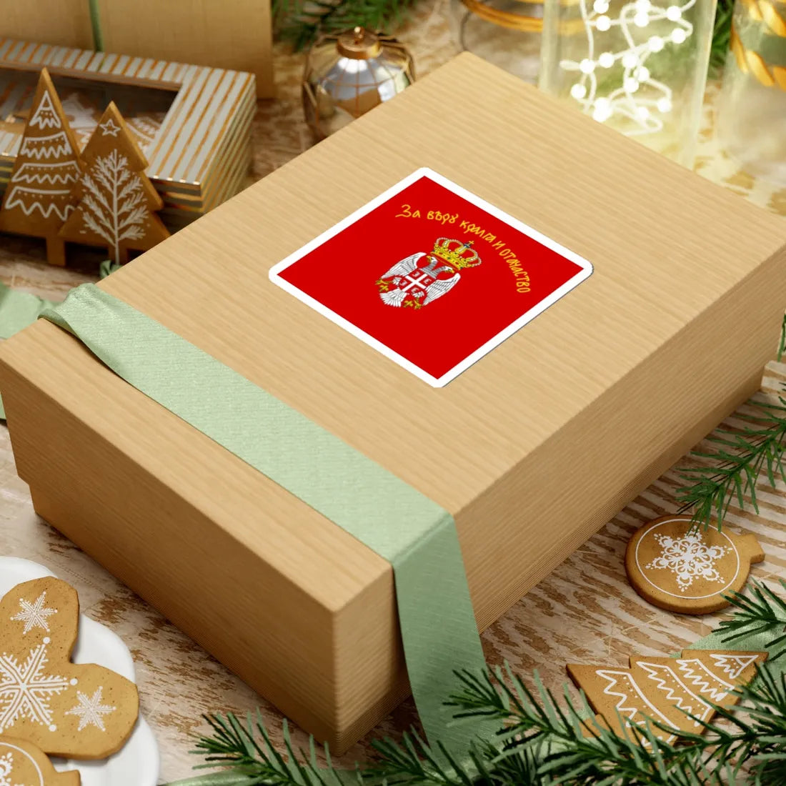 Flag of the Serbian Royal Cavalry Regiment (Serbia) STICKER Vinyl Kiss-Cut Decal - The Sticker Space