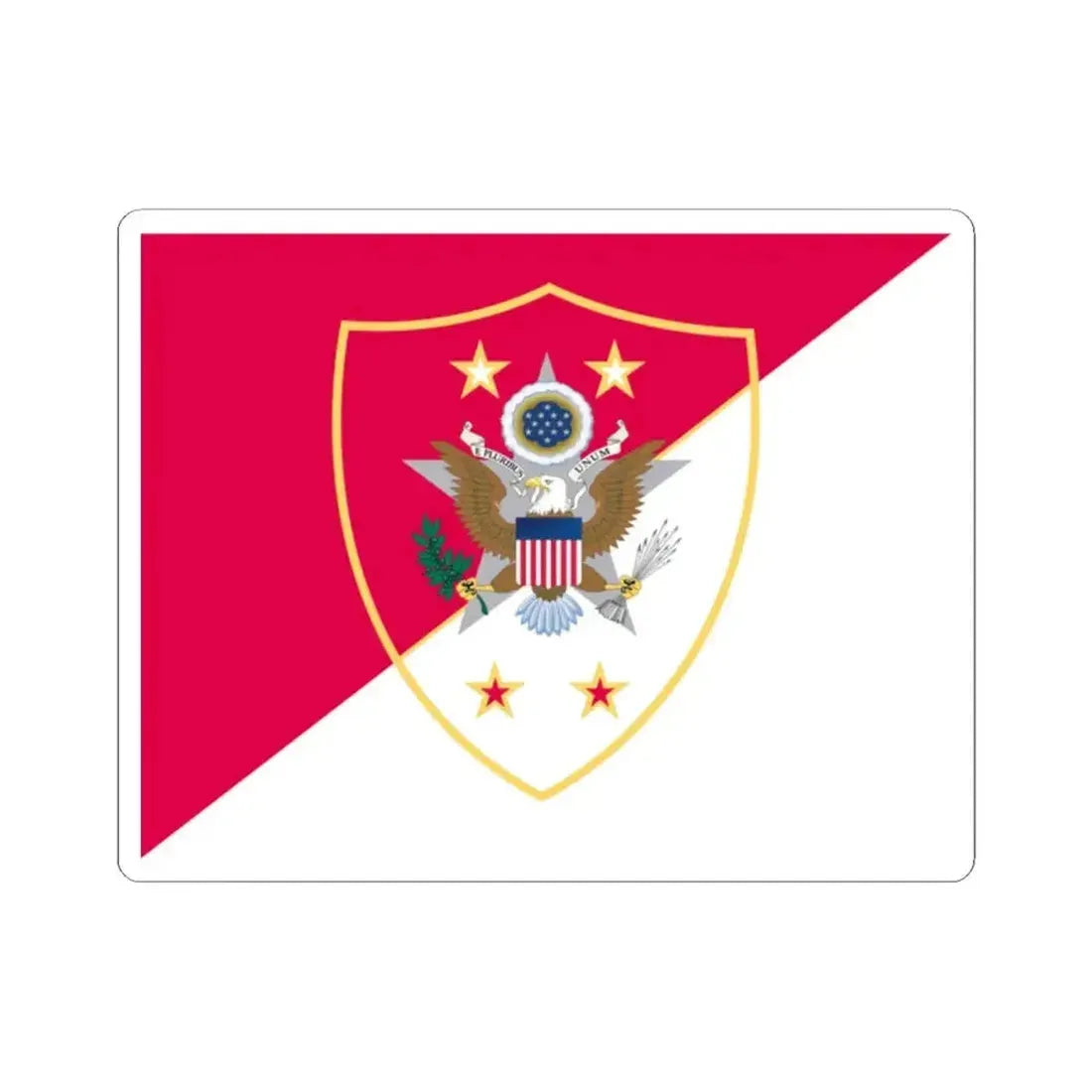 Flag of the Sergeant Major of the United States Army (United States) STICKER Vinyl Kiss-Cut Decal 2 Inch White - The Sticker Space