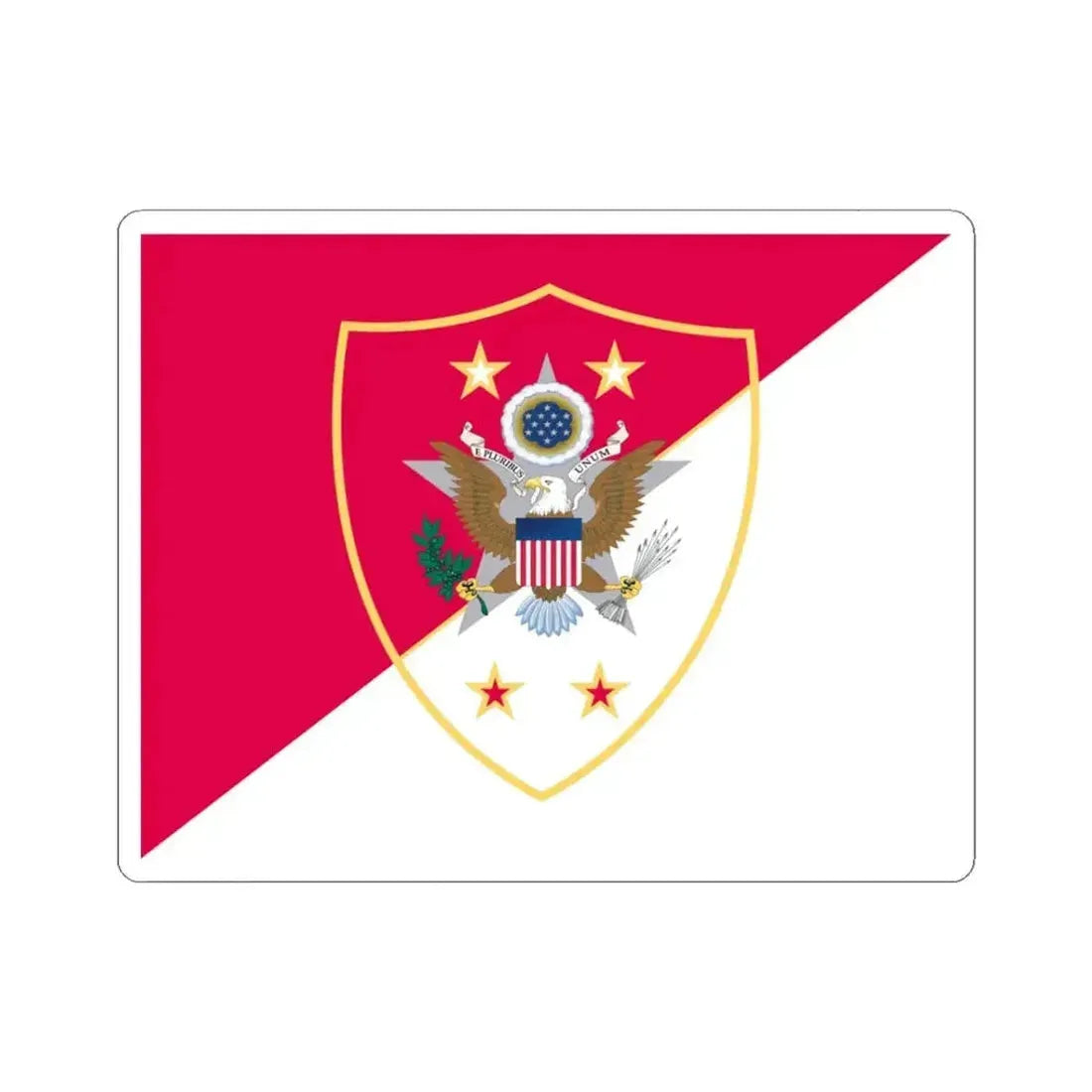 Flag of the Sergeant Major of the United States Army (United States) STICKER Vinyl Kiss-Cut Decal 3 Inch White - The Sticker Space