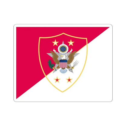 Flag of the Sergeant Major of the United States Army (United States) STICKER Vinyl Kiss-Cut Decal 4 Inch White - The Sticker Space