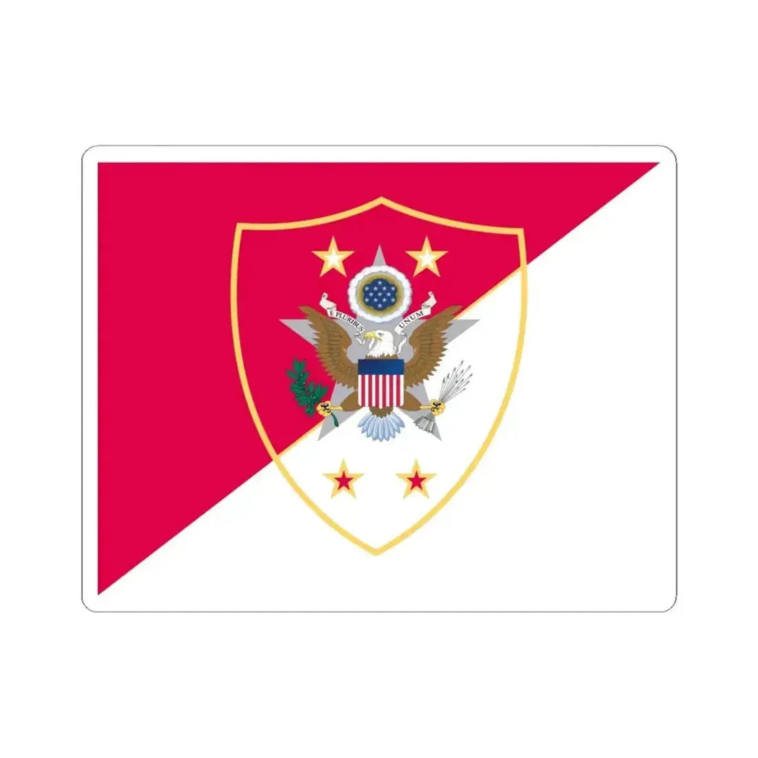 Flag of the Sergeant Major of the United States Army (United States) STICKER Vinyl Kiss-Cut Decal 6 Inch White - The Sticker Space