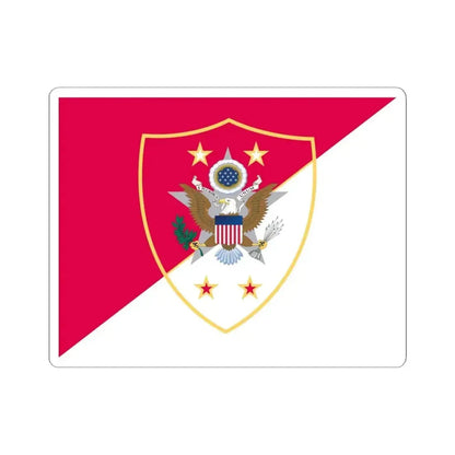 Flag of the Sergeant Major of the United States Army (United States) STICKER Vinyl Kiss-Cut Decal 6 Inch White - The Sticker Space