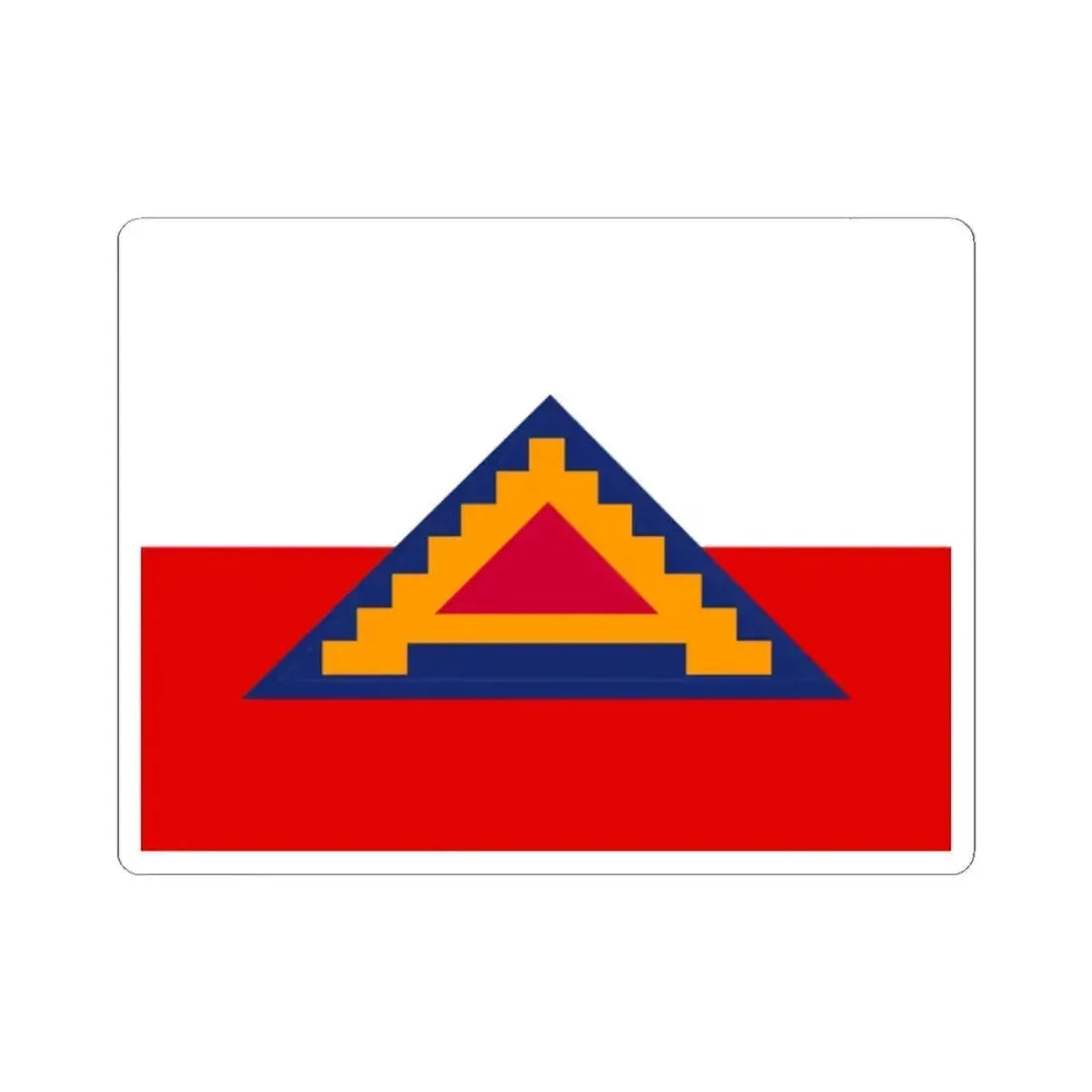 Flag of the Seventh United States Army (United States) STICKER Vinyl Kiss-Cut Decal 2 Inch White - The Sticker Space