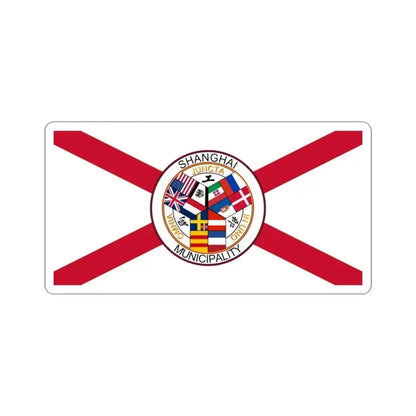 Flag of the Shanghai International Settlement pre-WWI (China) STICKER Vinyl Kiss-Cut Decal 6 Inch White - The Sticker Space